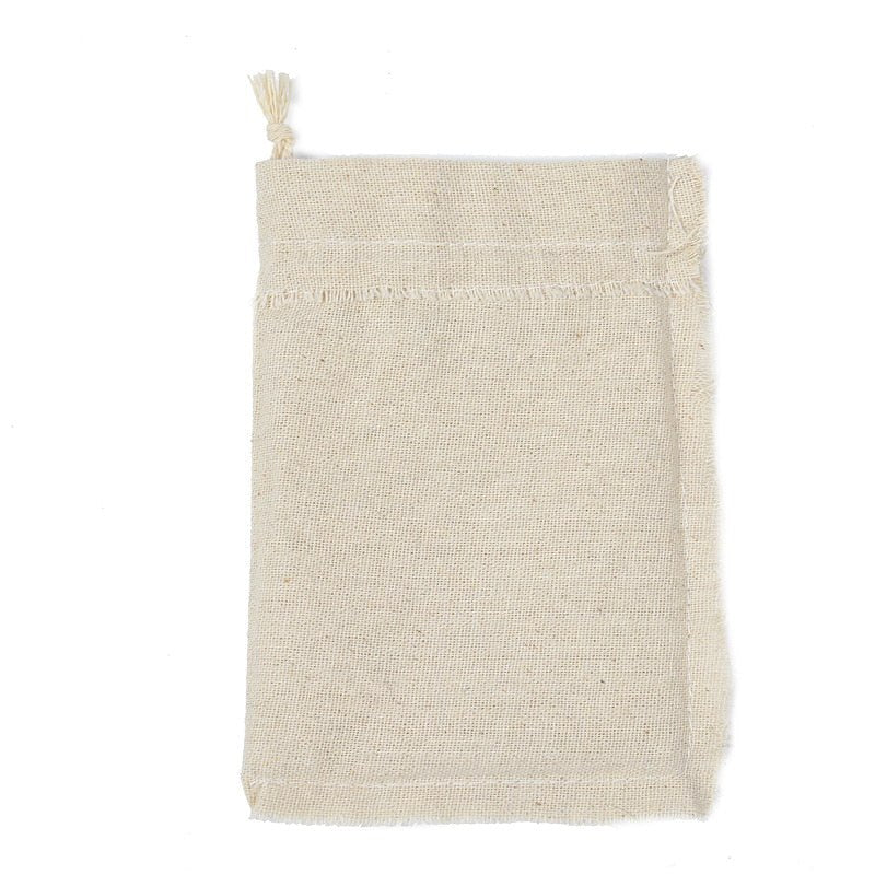 10 x Cotton Linen Drawstring Gift Bag Santa Sacks Blanks - Image 5