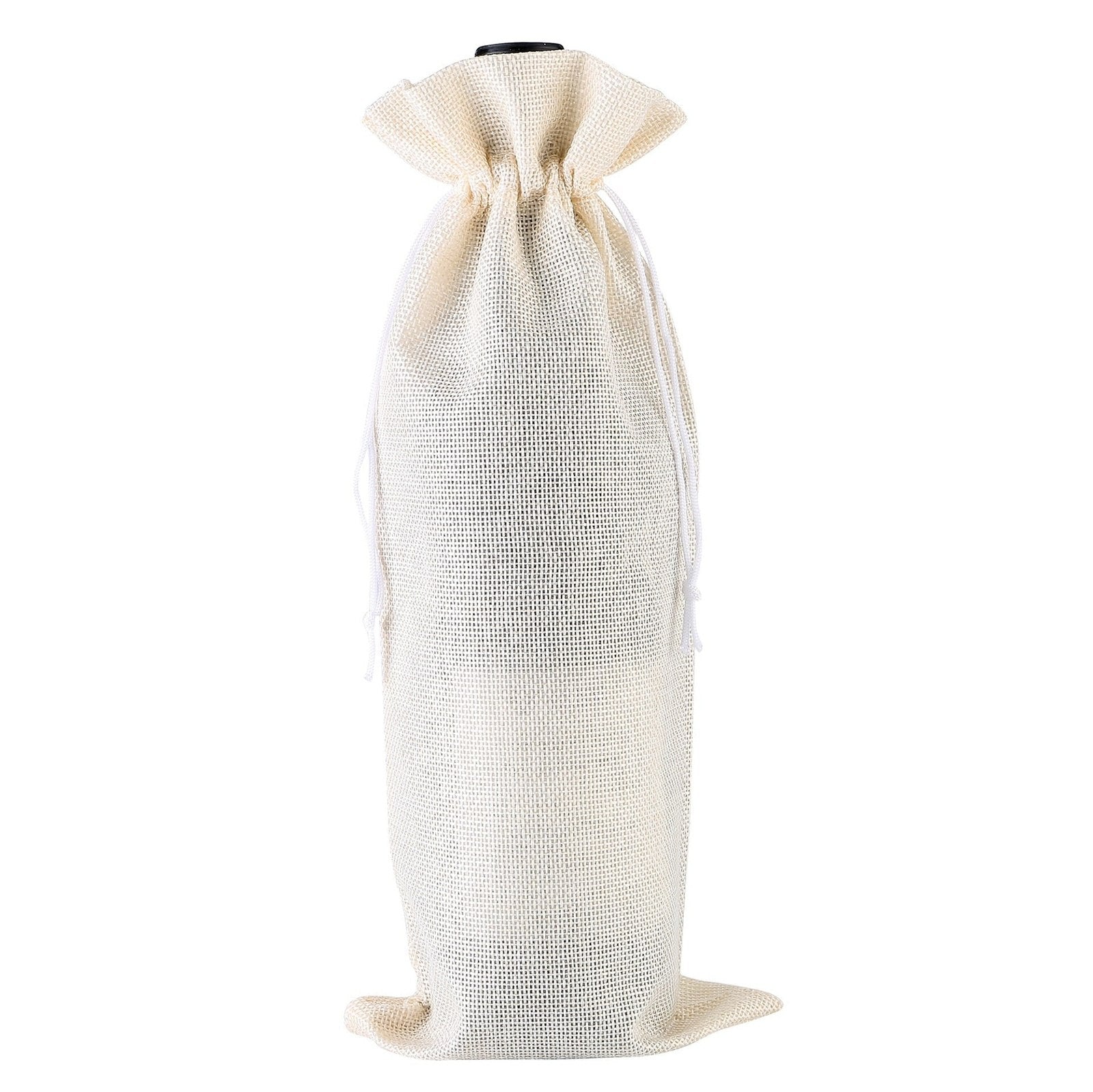 10 x Linen Wine Bottle Bags with Drawstring - Image 20