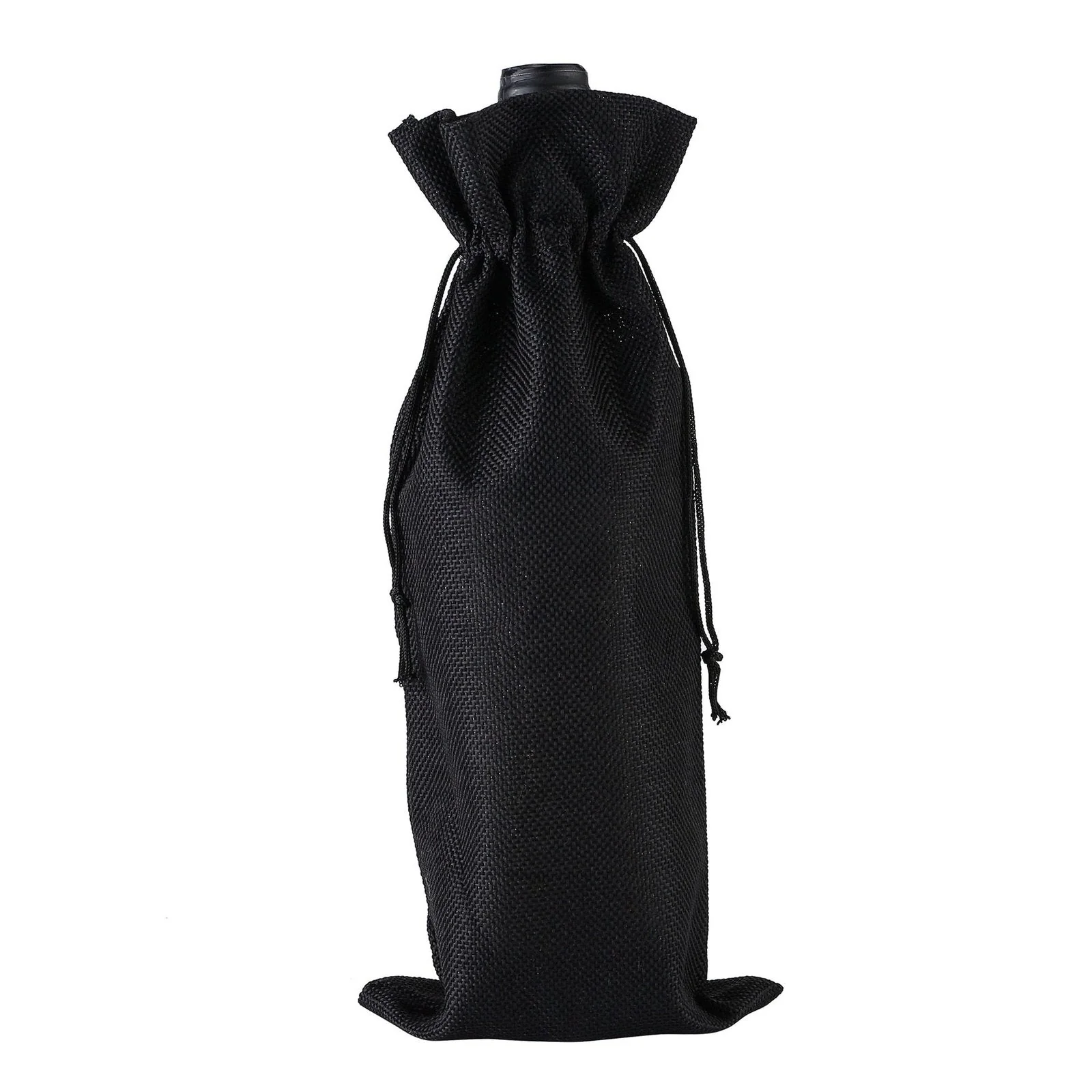 10 x Linen Wine Bottle Bags with Drawstring - Image 26