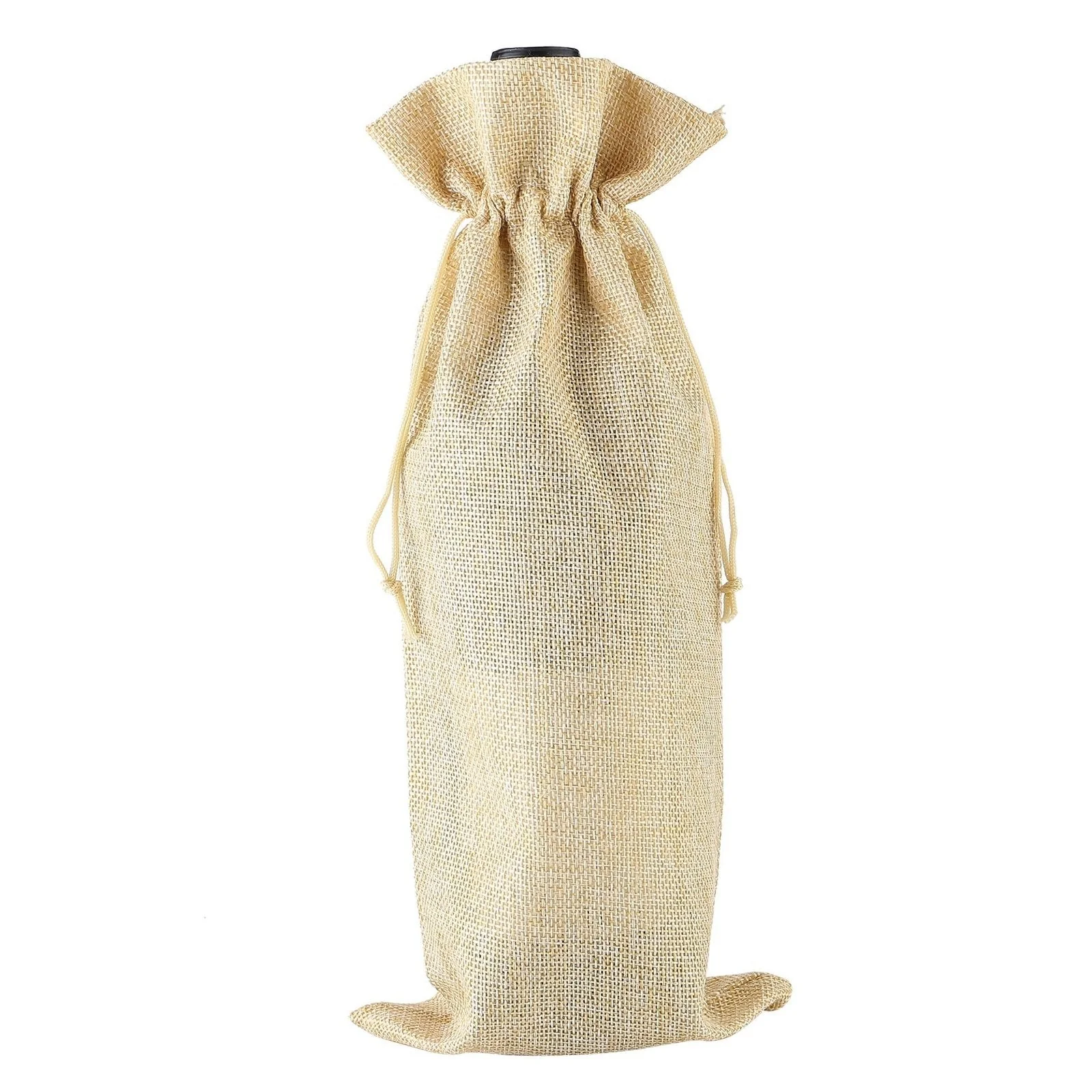 10 x Linen Wine Bottle Bags with Drawstring - Image 29
