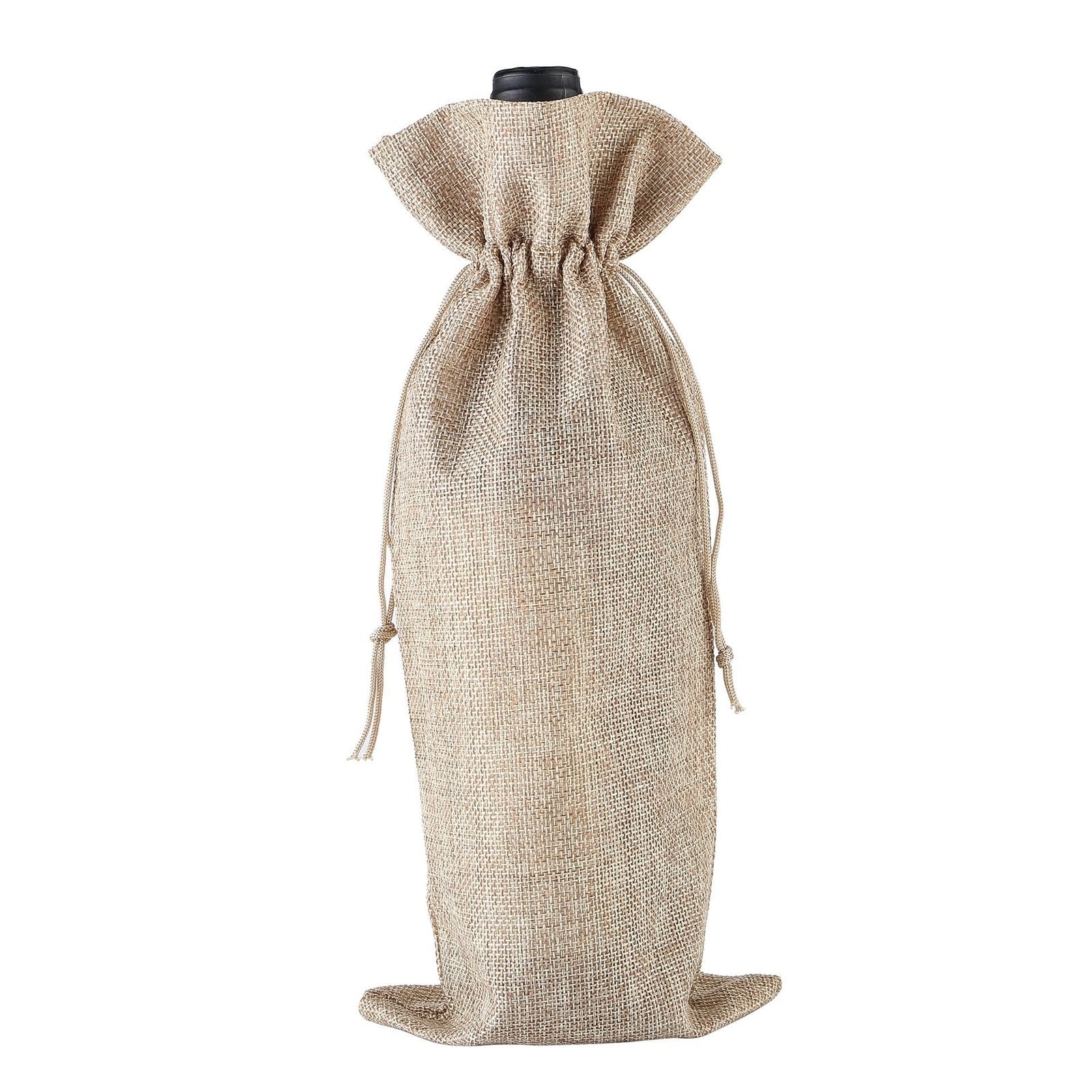 10 x Linen Wine Bottle Bags with Drawstring - Image 34
