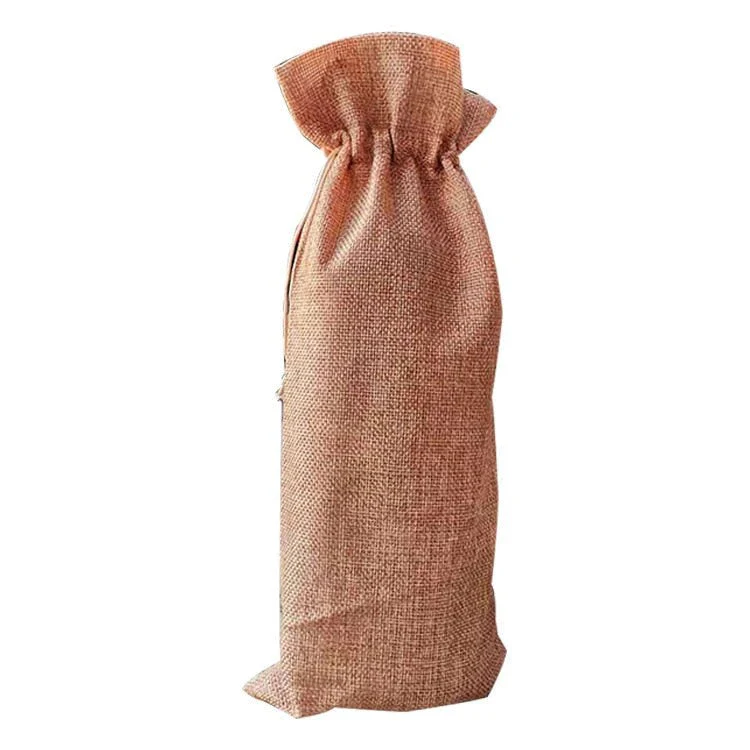 10 x Linen Wine Bottle Bags with Drawstring - Image 37