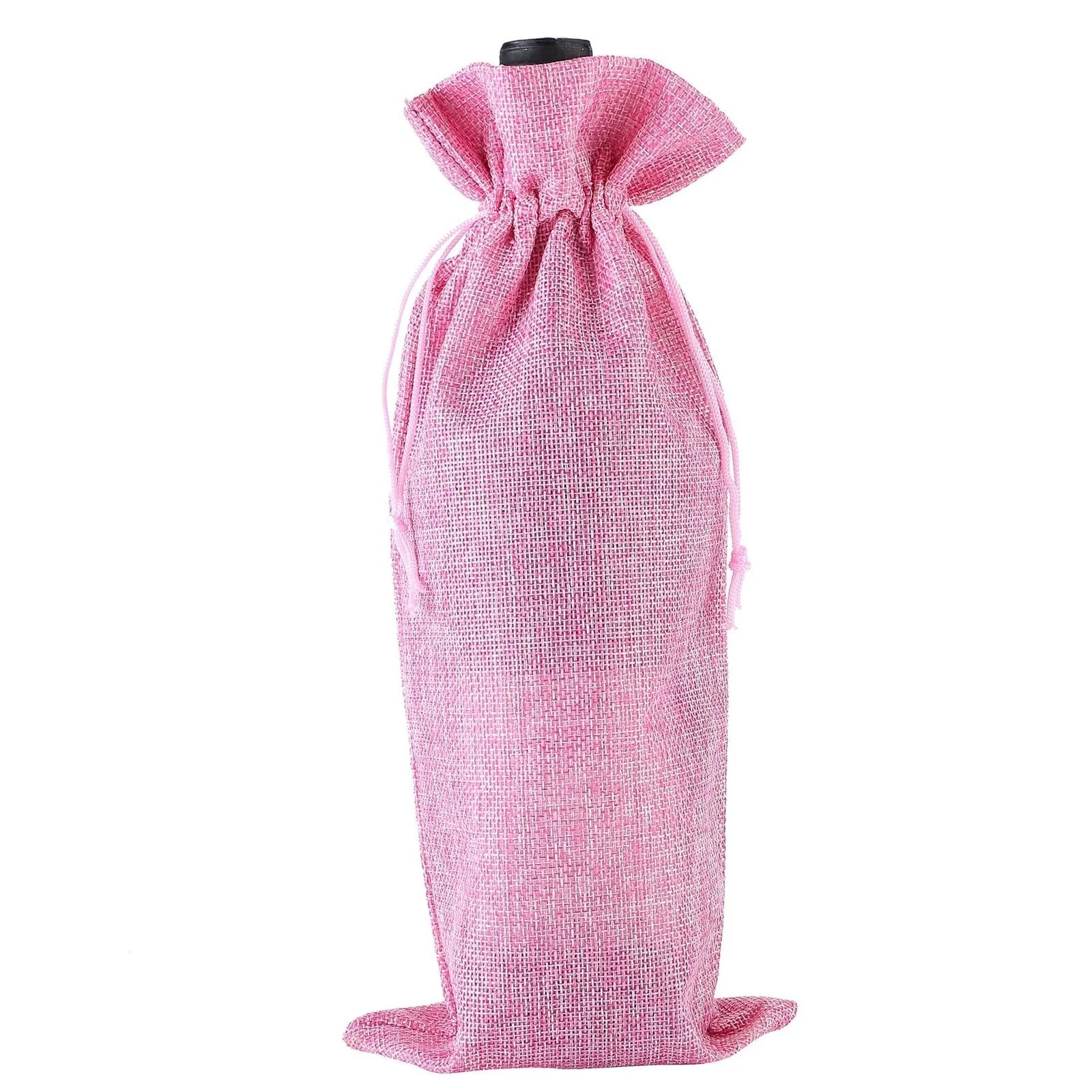10 x Linen Wine Bottle Bags with Drawstring - Image 41
