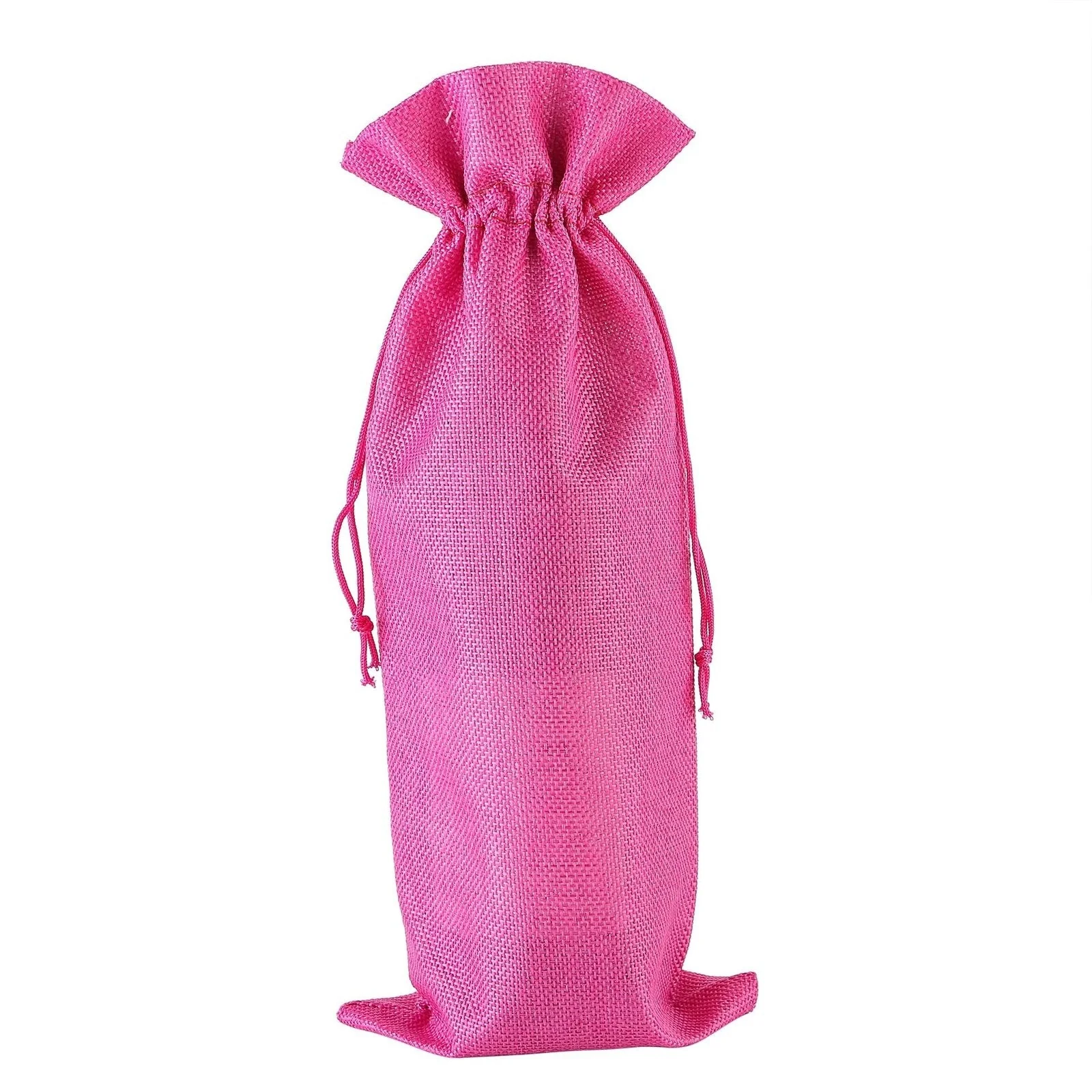 10 x Linen Wine Bottle Bags with Drawstring - Image 47