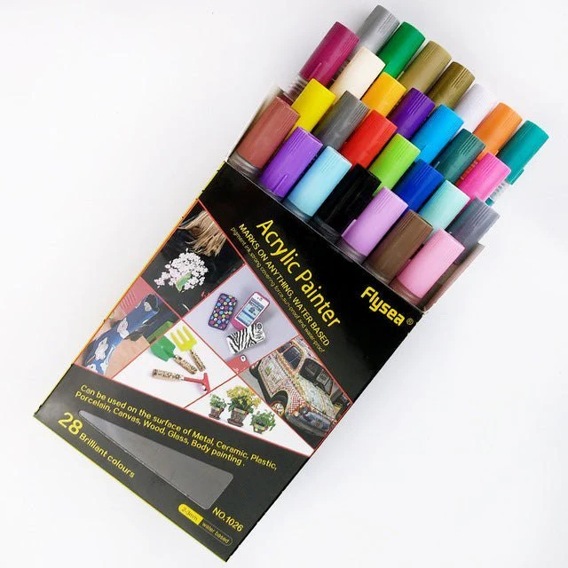 12/28/80Colours Set Acrylic Paint Marker Pens - Image 8