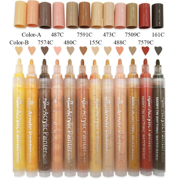 12/28/80Colours Set Acrylic Paint Marker Pens - Image 9