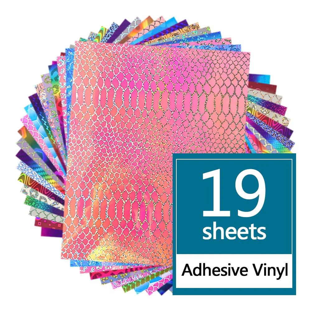 19 Sheets 30x20cm Holographic Adhesive Vinyl Starter Pack - Image 10