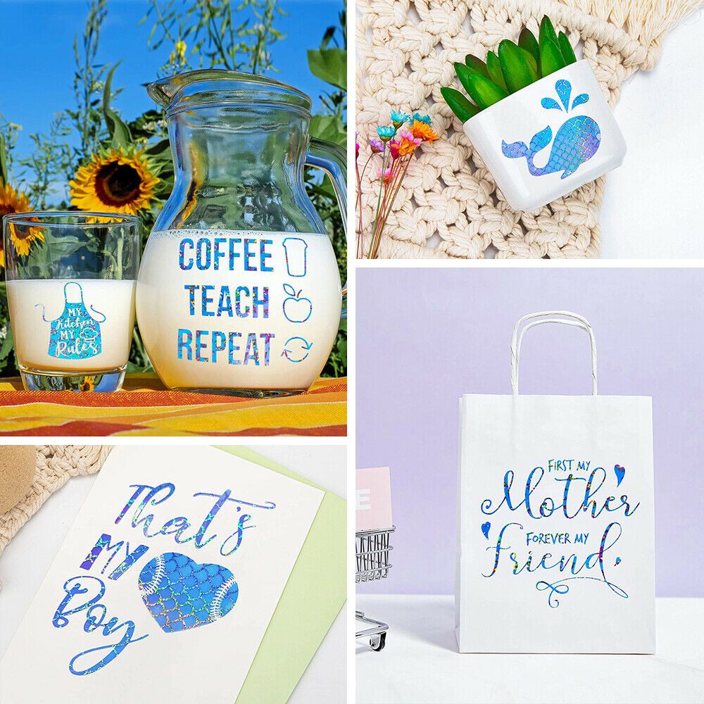 19 Sheets 30x20cm Holographic Adhesive Vinyl Starter Pack - Image 4