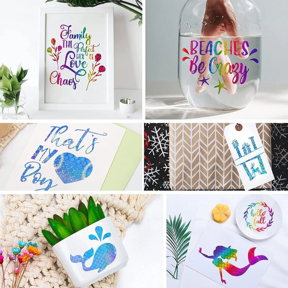 19 Sheets 30x20cm Holographic Adhesive Vinyl Starter Pack - Image 5
