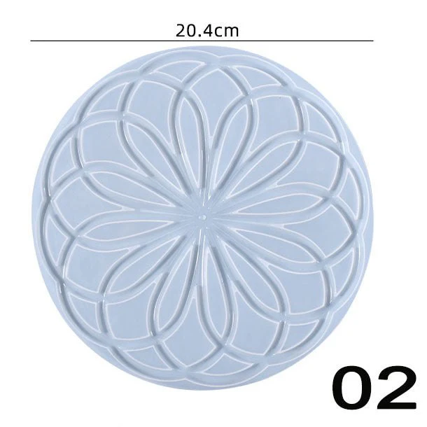 20cm Round Silicone Mandala Coaster Mould - Image 6