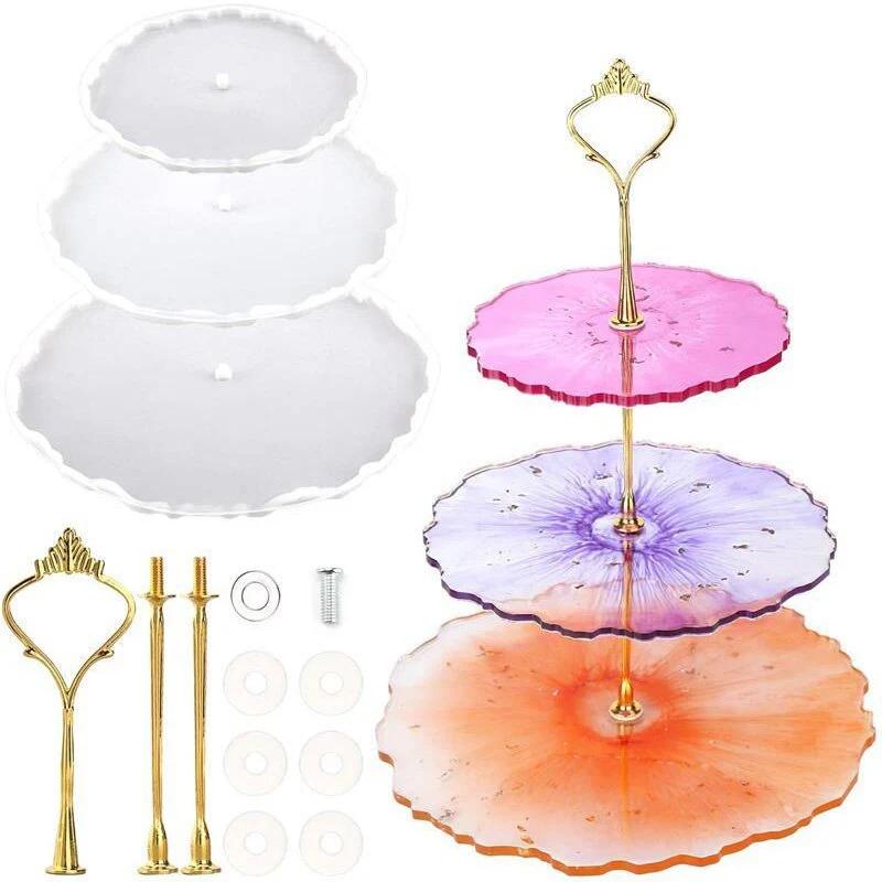 3 Layer Cupcake Stand Silicone Epoxy Mould Kit - Image 3