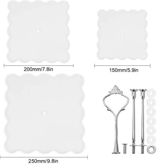 3 Layer Cupcake Stand Silicone Epoxy Mould Kit - Image 5