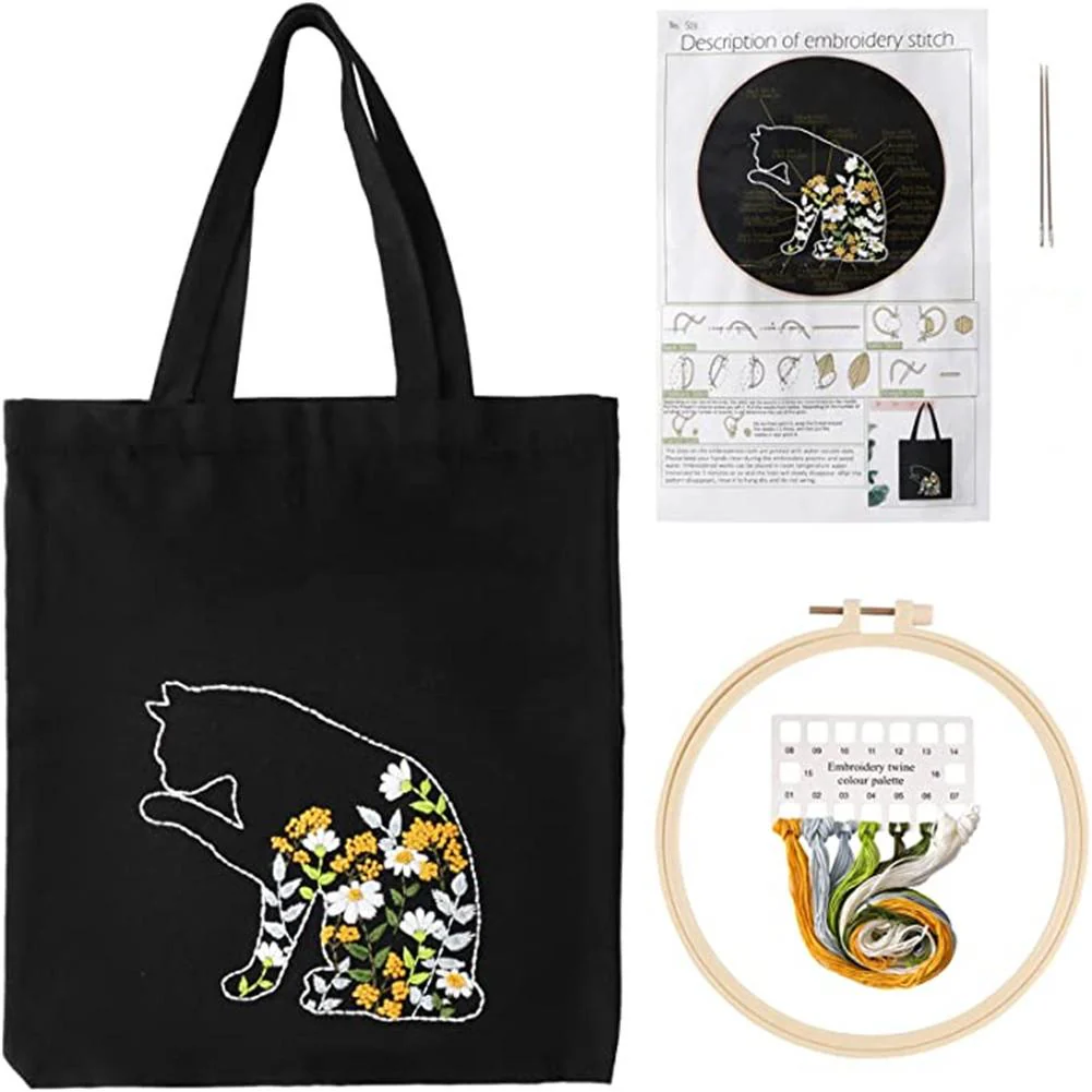 3 pack Canvas Bag Embroidery Starters Kits - Image 3