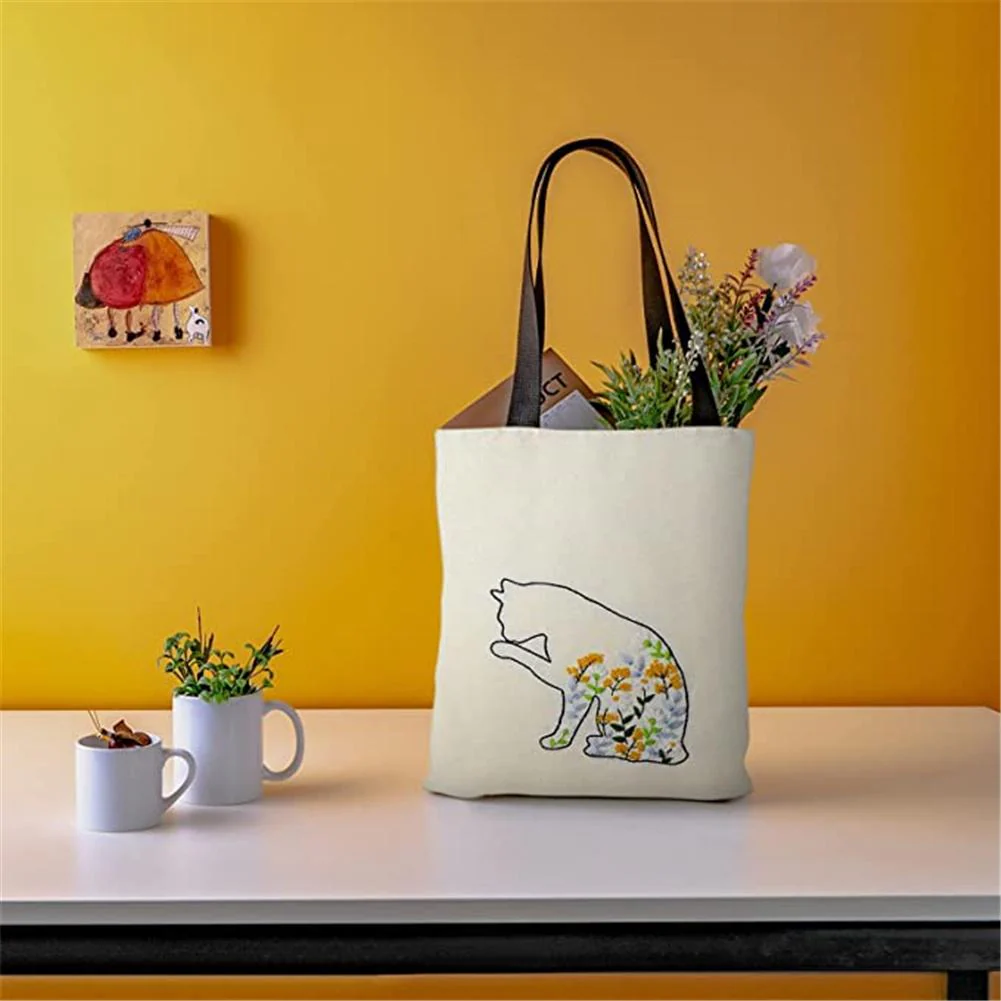 3 pack Canvas Bag Embroidery Starters Kits - Image 4