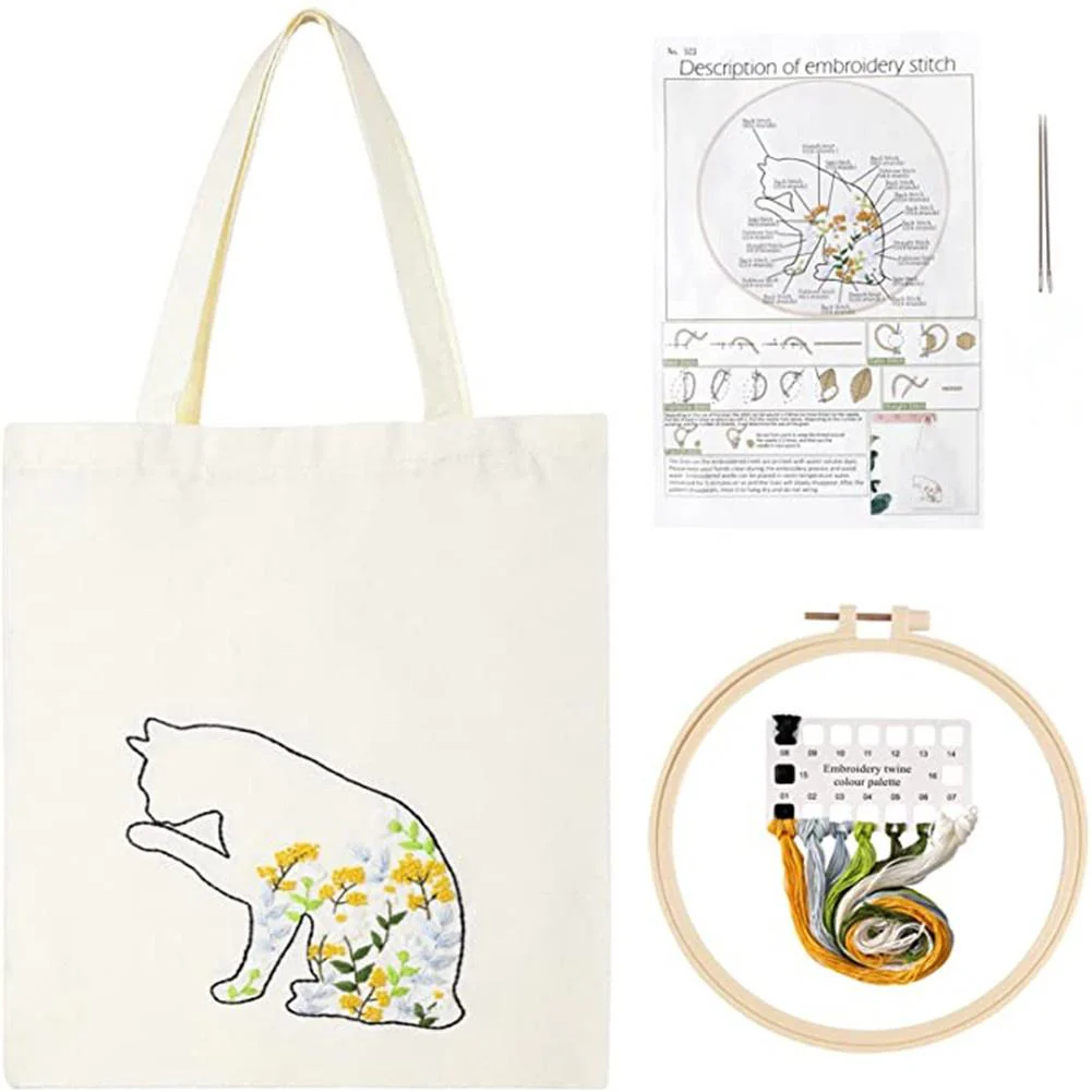 3 pack Canvas Bag Embroidery Starters Kits - Image 5