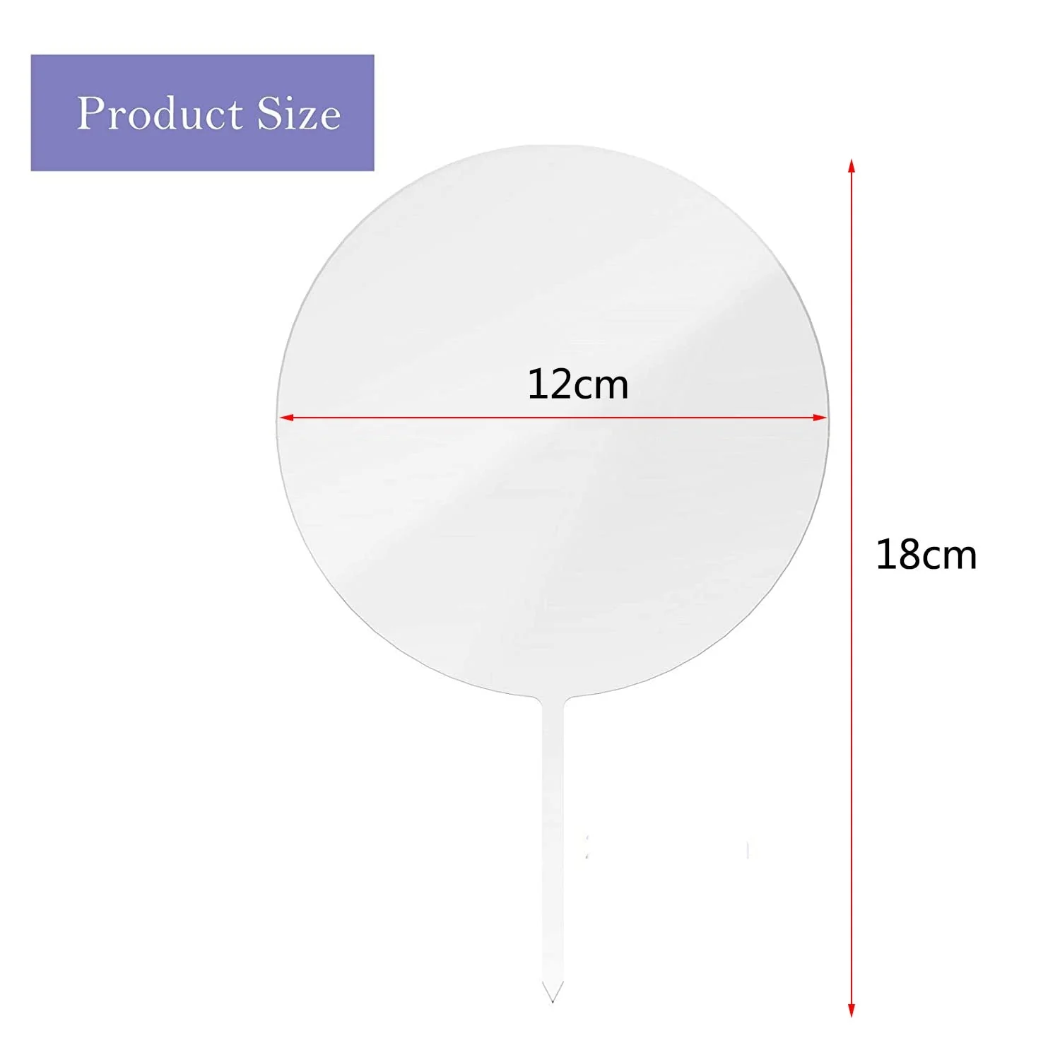 5 / 10pcs Blank Circle Acrylic Cake Toppers - Image 3