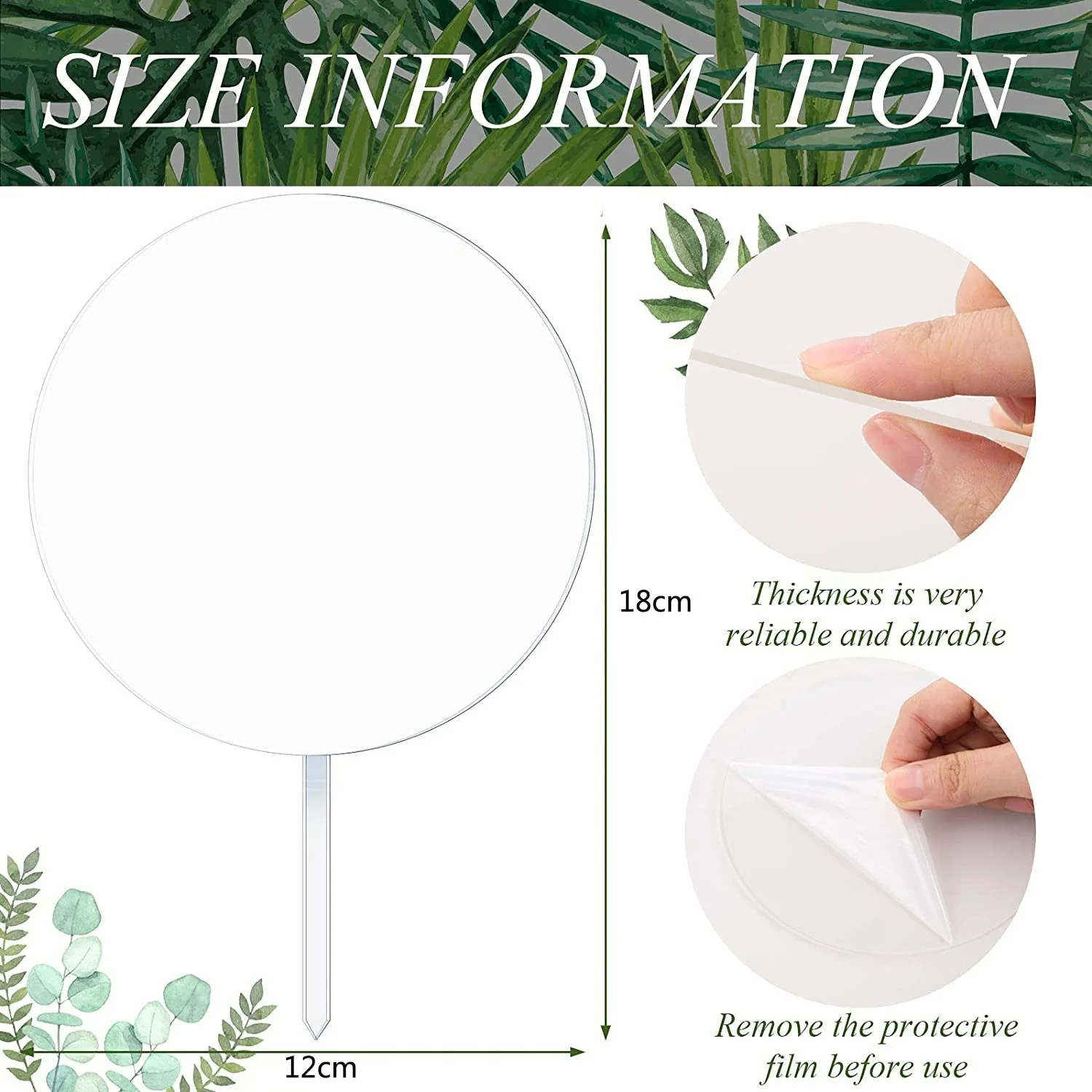 5 / 10pcs Blank Circle Acrylic Cake Toppers - Image 5