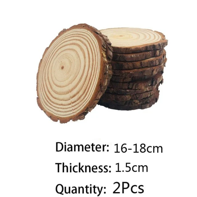 5-22cm Natural Unfinished Round Wood Blank - Image 5