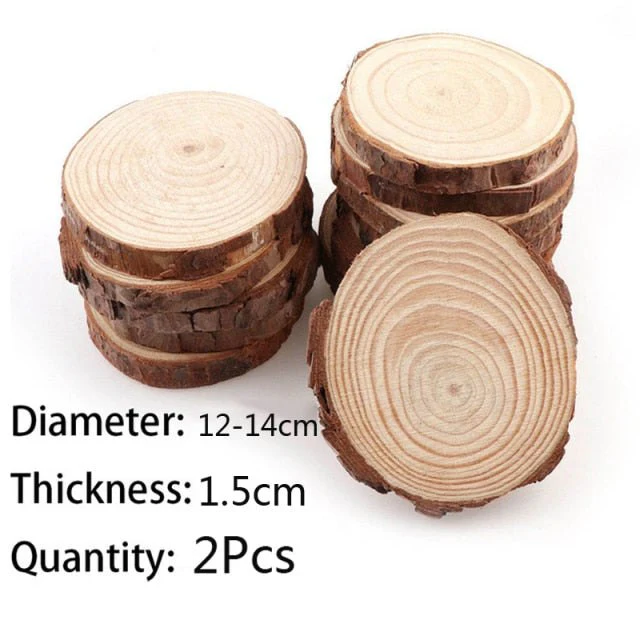 5-22cm Natural Unfinished Round Wood Blank - Image 6