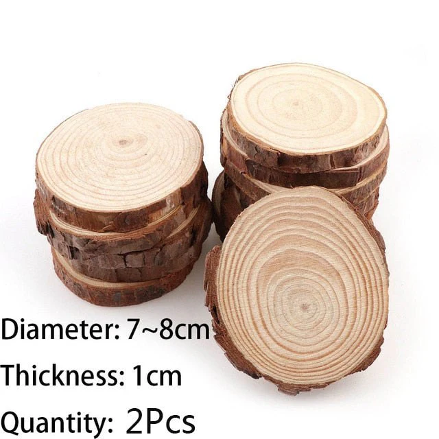 5-22cm Natural Unfinished Round Wood Blank - Image 7
