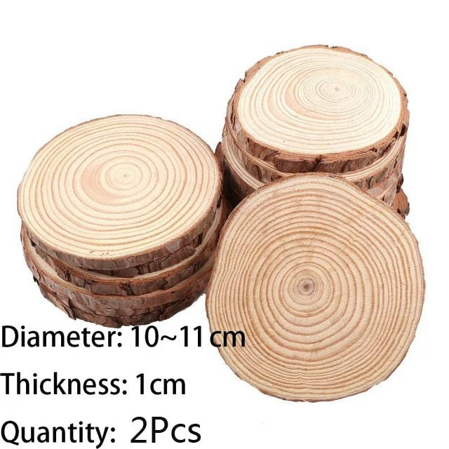 5-22cm Natural Unfinished Round Wood Blank - Image 8