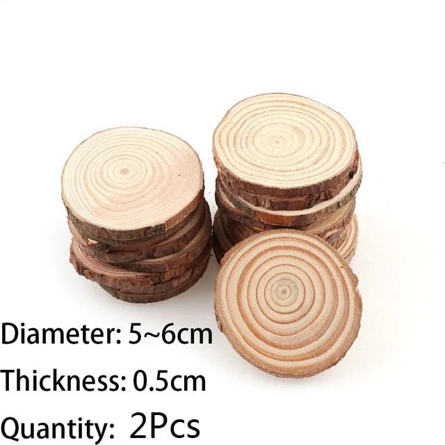 5-22cm Natural Unfinished Round Wood Blank - Image 9