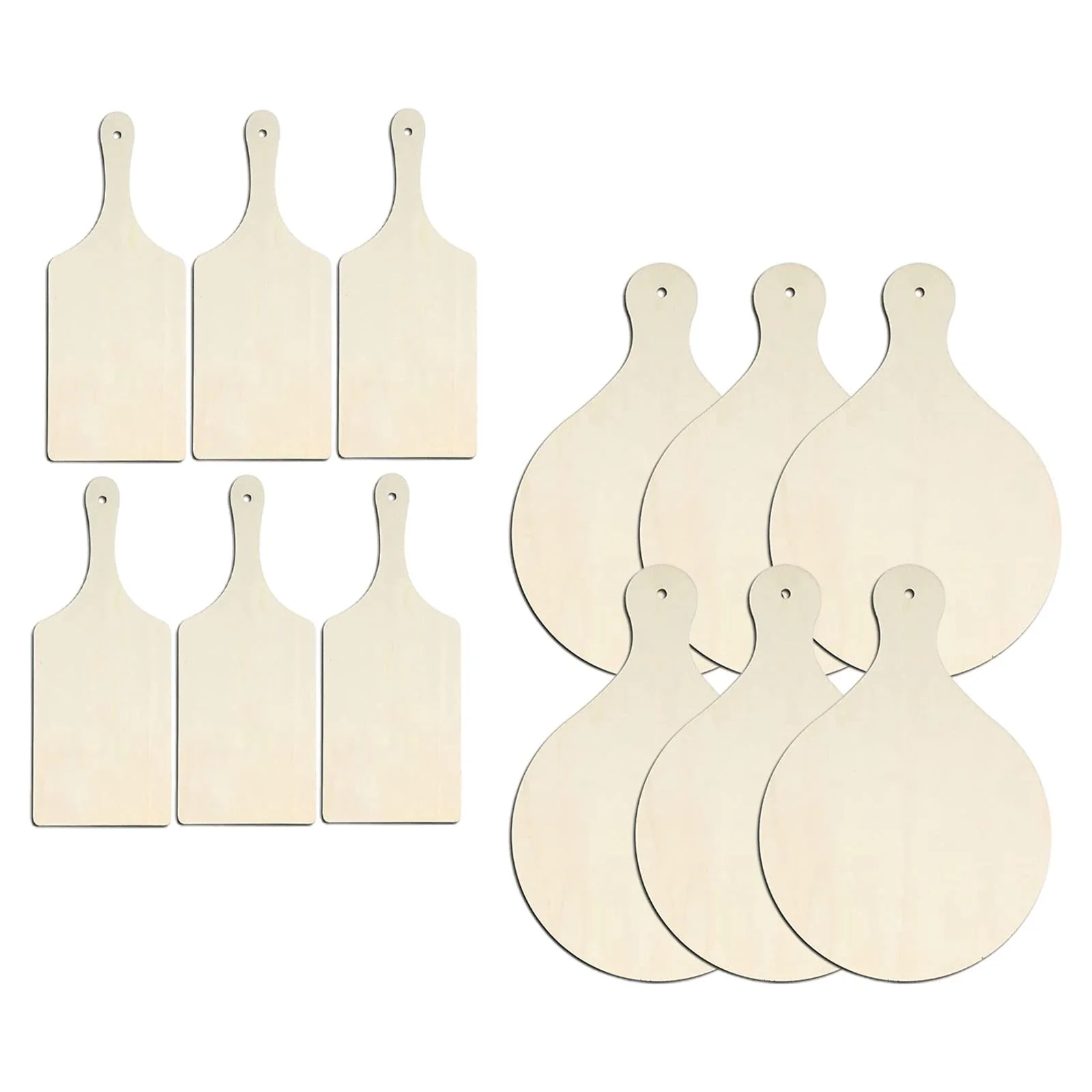 Decorative Wooden Paddle Chopping Board Blanks 6Pcs/Set - Image 5