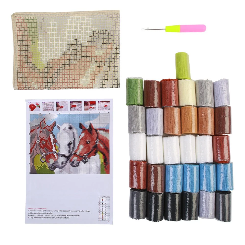 Latch Hook Rug Making Kit - Aqua Peace Lily 70x110cm - Image 4