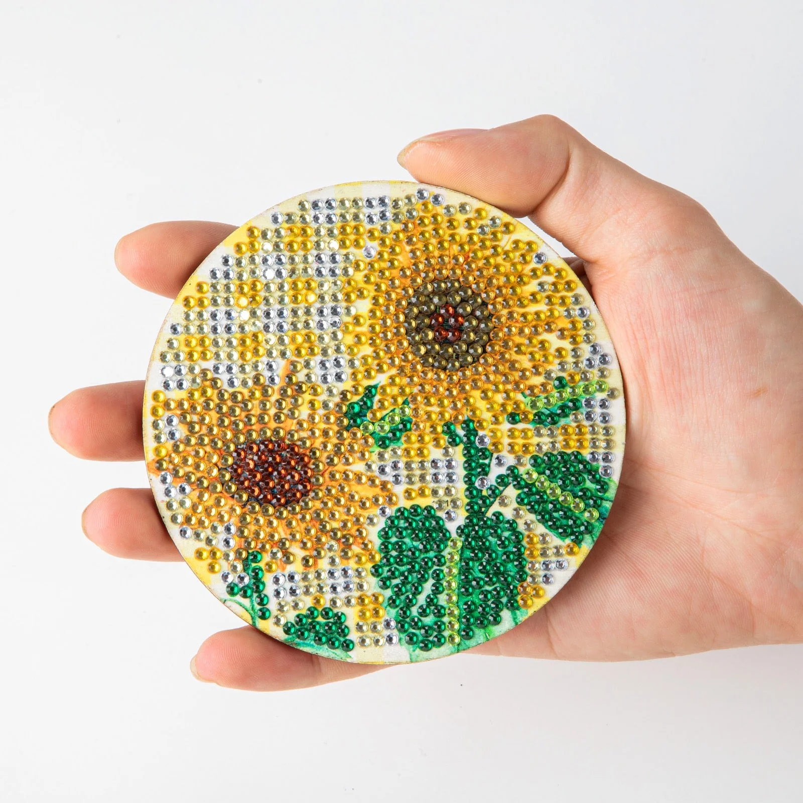 8pc/Sets Diamond Painting Coasters Kits With Holder - Sunflowers - Image 7