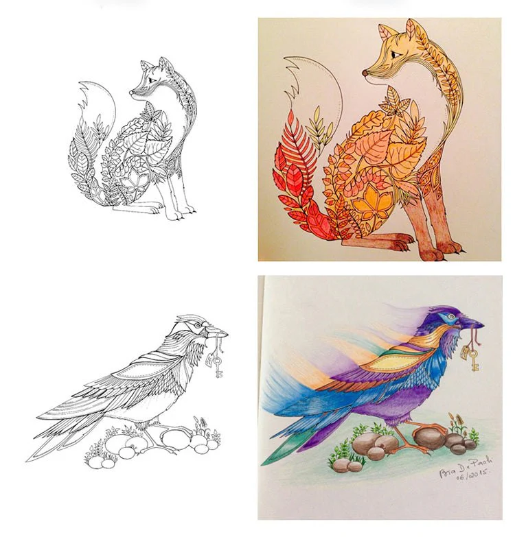96 Page Secret Garden Adult Colouring Book - Image 4