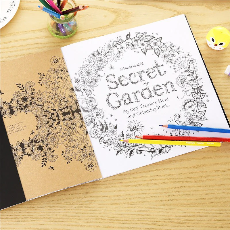 96 Page Secret Garden Adult Colouring Book - Image 6