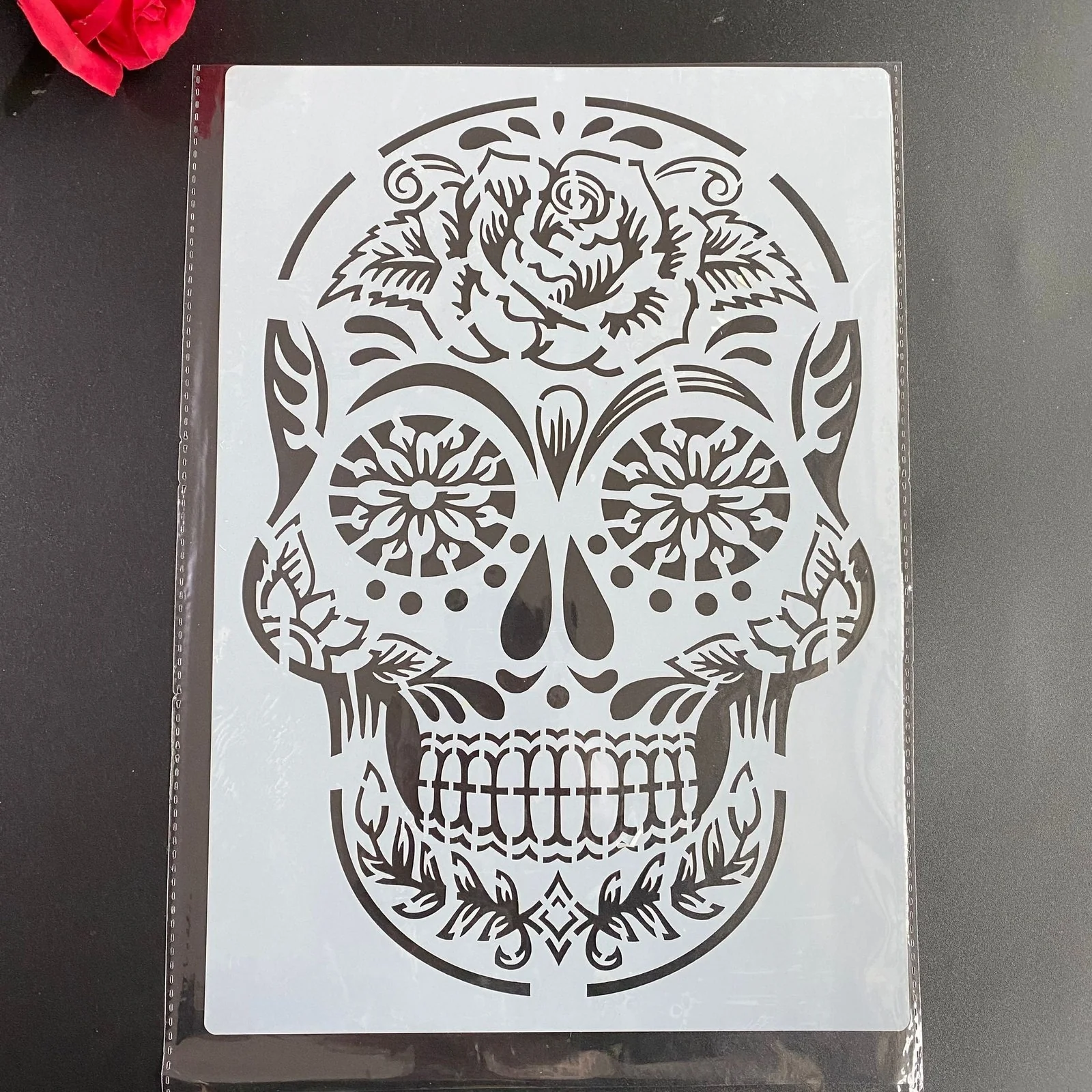 A4 Mandala Sugar Skull Painting Stencils 4 Pack - Image 4