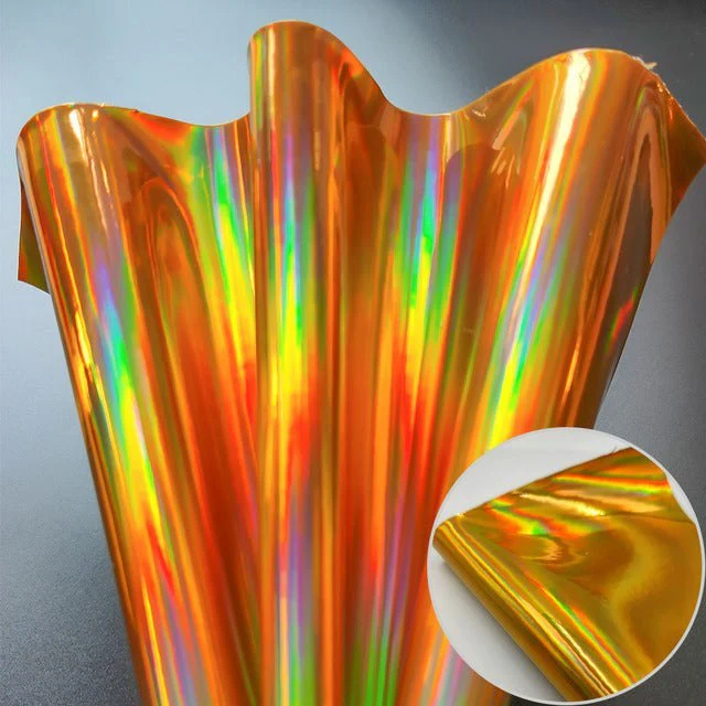 A5 iridescent Rainbow Faux PU Leather Sheet - Image 6