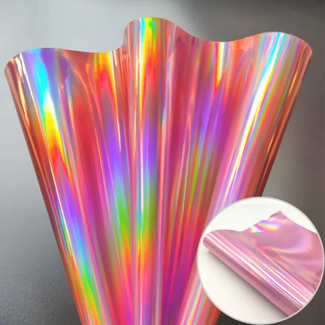 A5 iridescent Rainbow Faux PU Leather Sheet - Image 7