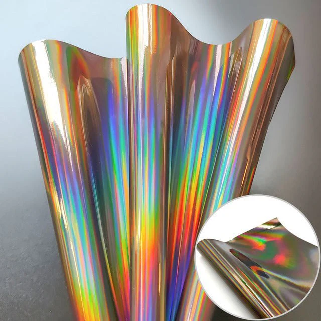 A5 iridescent Rainbow Faux PU Leather Sheet - Image 8