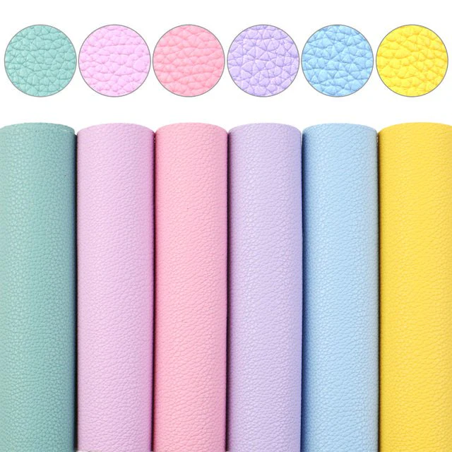 A5 Lychee Pattern Faux Synthetic Leather Sheet Packs - Image 10