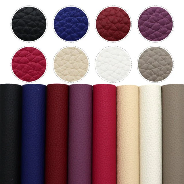 A5 Lychee Pattern Faux Synthetic Leather Sheet Packs - Image 12