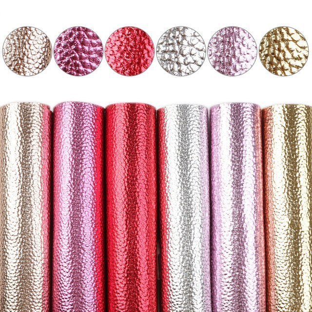 A5 Lychee Pattern Faux Synthetic Leather Sheet Packs - Image 13