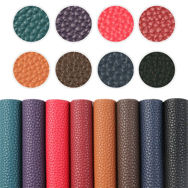 A5 Lychee Pattern Faux Synthetic Leather Sheet Packs - Image 17