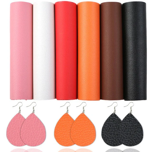 A5 Lychee Pattern Faux Synthetic Leather Sheet Packs - Image 18