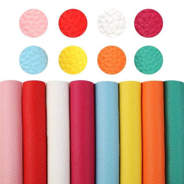 A5 Lychee Pattern Faux Synthetic Leather Sheet Packs - Image 6