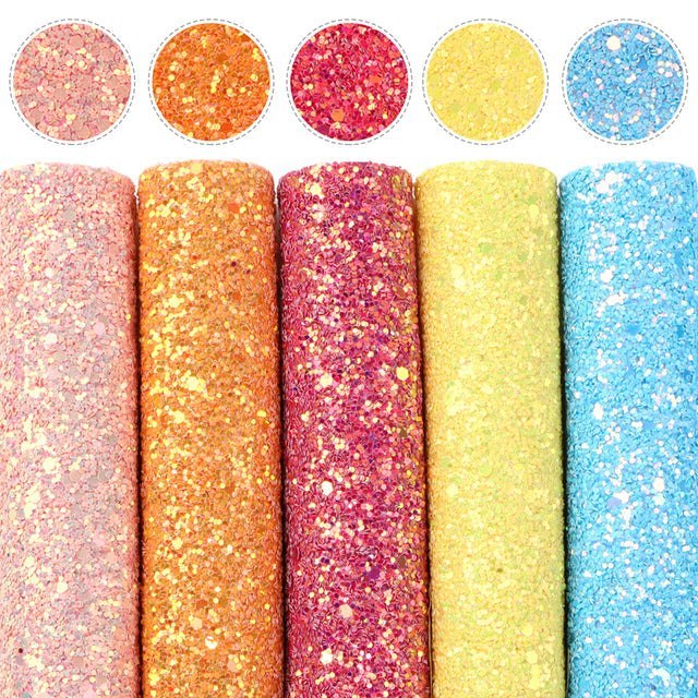 A5 Size Chunky Glitter Faux Leather Sheets Packs - Image 10