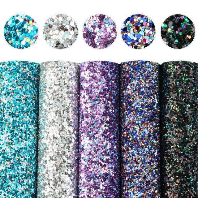A5 Size Chunky Glitter Faux Leather Sheets Packs - Image 11