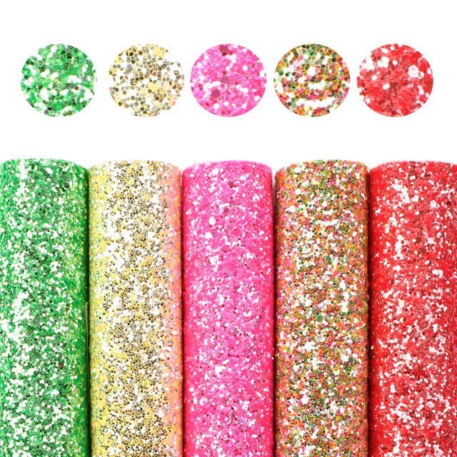 A5 Size Chunky Glitter Faux Leather Sheets Packs - Image 13