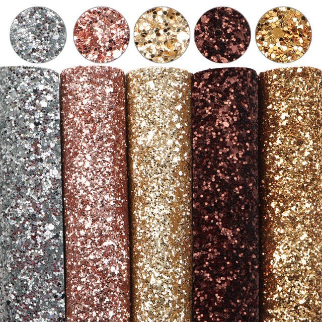 A5 Size Chunky Glitter Faux Leather Sheets Packs - Image 15