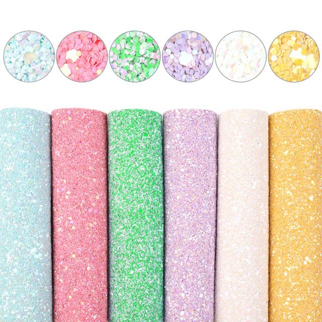 A5 Size Chunky Glitter Faux Leather Sheets Packs - Image 16