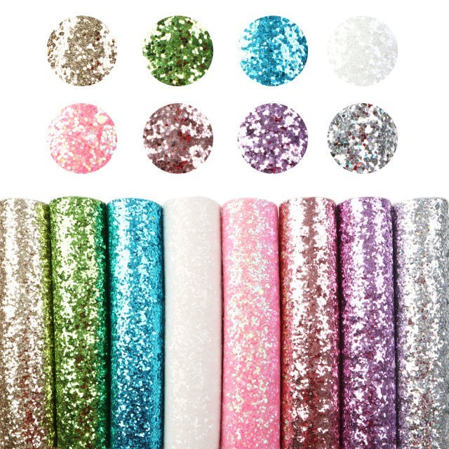 A5 Size Chunky Glitter Faux Leather Sheets Packs - Image 19