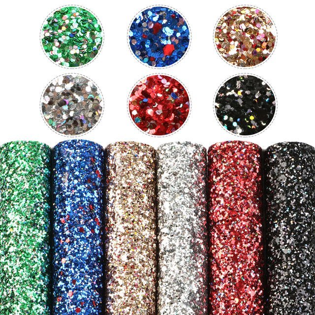 A5 Size Chunky Glitter Faux Leather Sheets Packs - Image 5