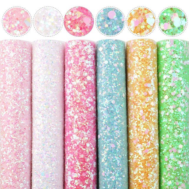 A5 Size Chunky Glitter Faux Leather Sheets Packs - Image 7