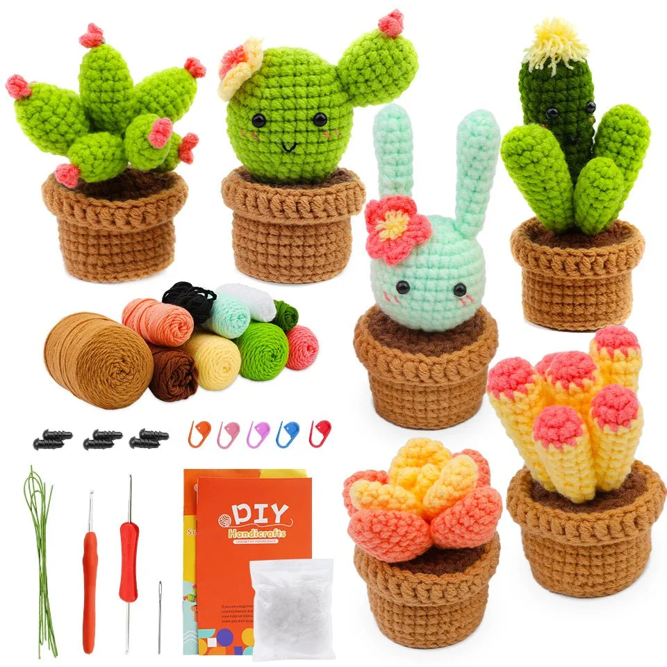 Beginner Crochet Kit - Potted Cactus Plant - Image 10